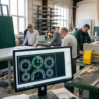 A CNC cutting file on screen
