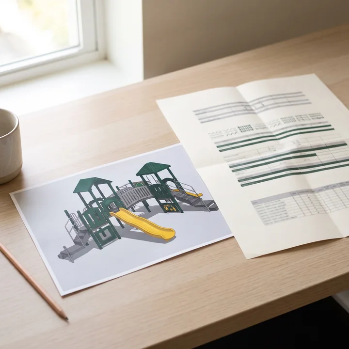 A quotation beside a printed render