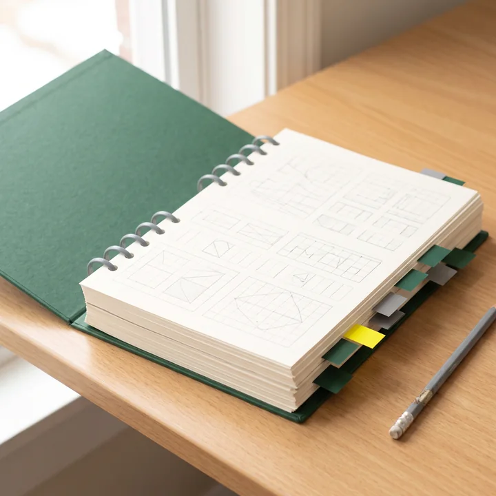 A printed safety standard on the desk