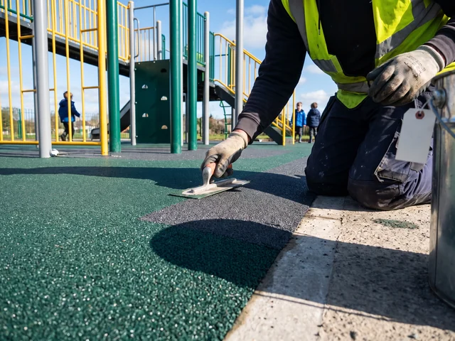 Poured-in-place EPDM playground surfacing