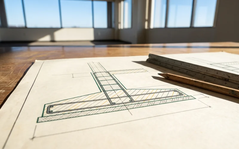 Footing detail drawing giving the concrete footing size for each post