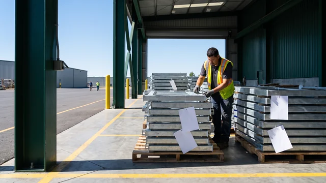 Numbering and labeling station beside the pre-assembly bay