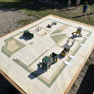 Age-zoned playground plan