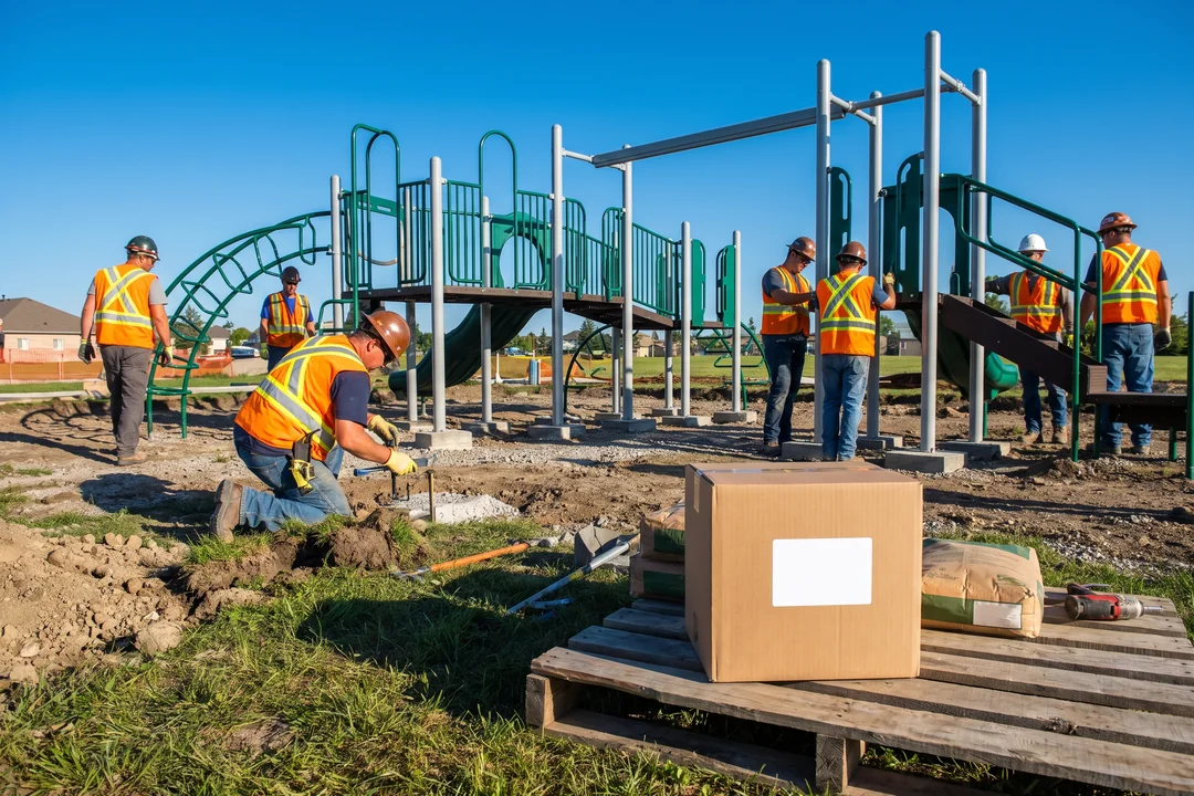 A package with its part label checked on arrival at site