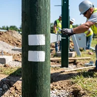 Two blank labels on a post