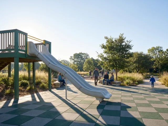 Slide on a commercial playground