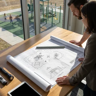 Printed zoned layout and single-item elevation drawings