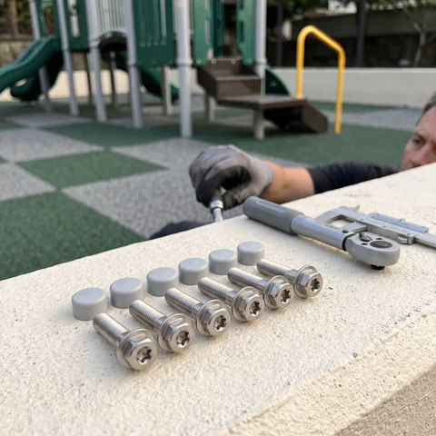304 stainless tamper-resistant fasteners with caps