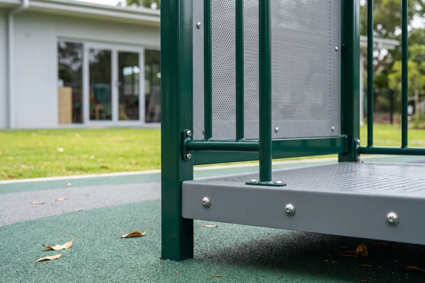 Guardrail with a perforated HDPE infill panel