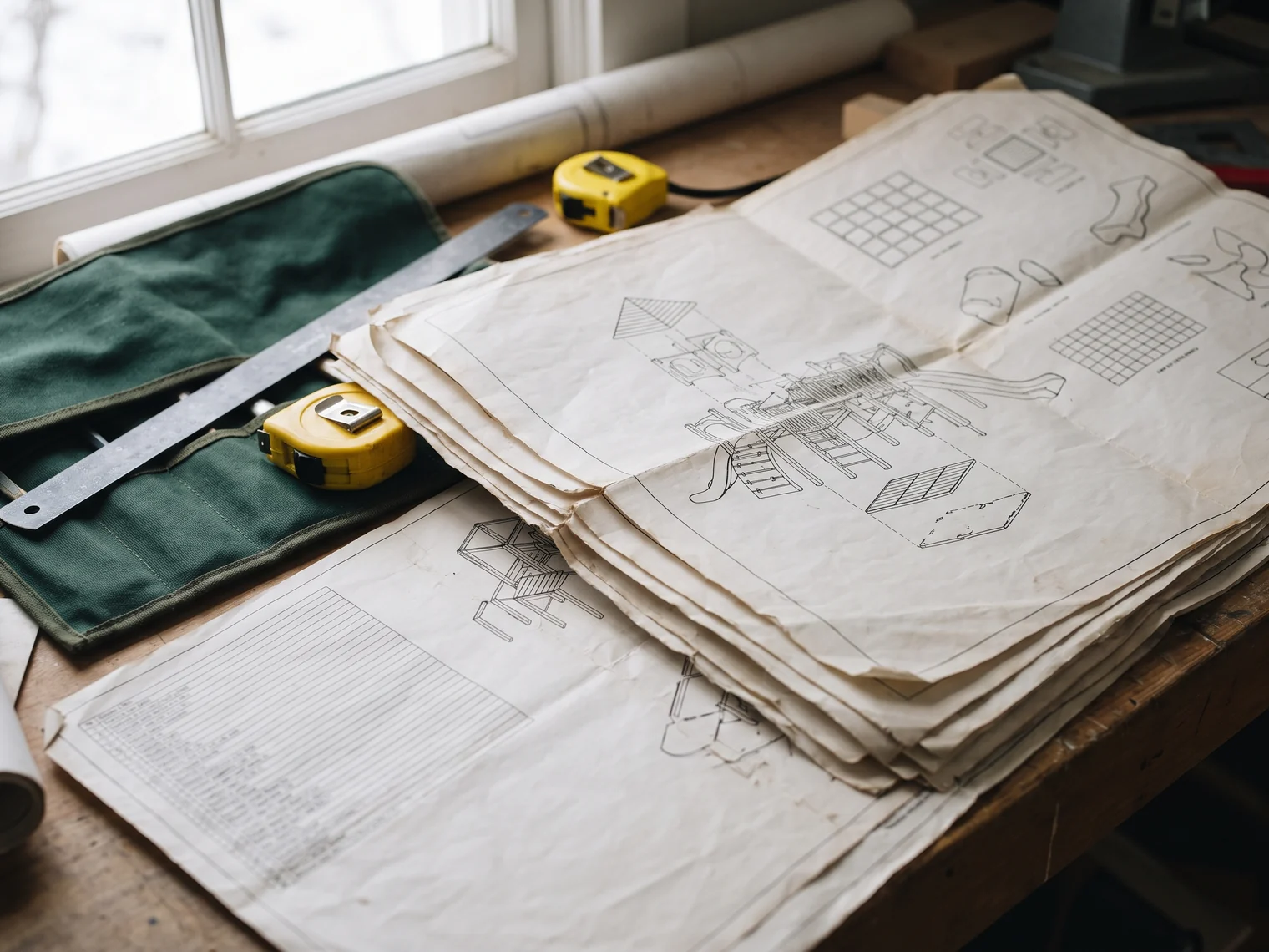 Installation drawings and a part list